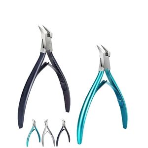 Stainless Steel Nail Clippers Set - Black and Teal